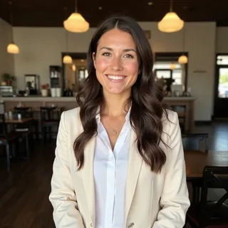 Blazer & Blouse with Cozy Cafe