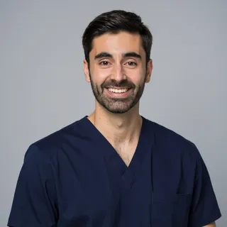 Medical Scrubs with Light Grey Studio