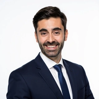 Classic Navy Suit with White Studio